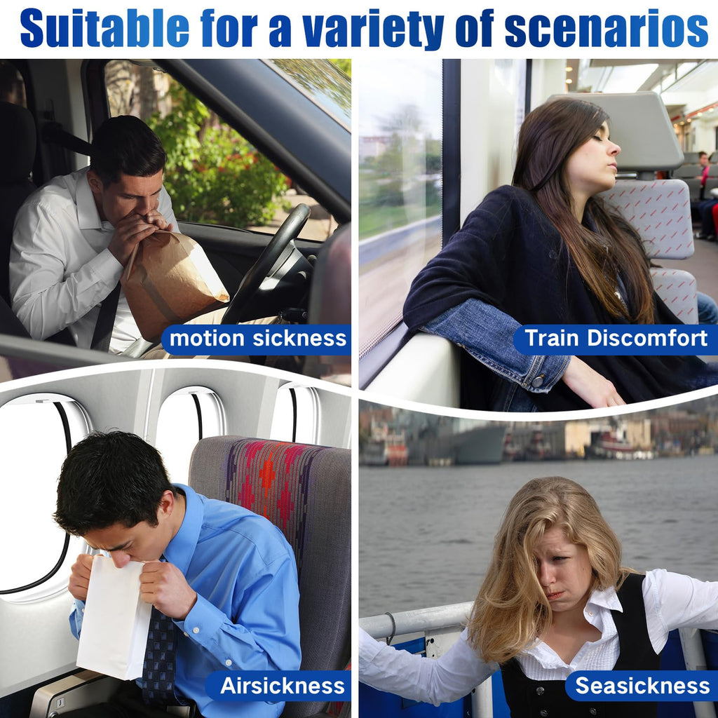 Hionfurt 64ct Motion Sickness Patches - Sea Sickness Patches for Cruise, Car, Airplane, and Other Travel - Non-Drowsy, Effective