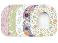 Glucomart Adhesive Patches for Omnipod (5 Count) - Maximum Strength Patches, Waterproof & Hypoallergenic (Vintage Floral Variety