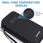 suzamed Insulin Cooler Travel Case,EVA Insulation Travel Medicine Kit with Temperature Display for Diabetes Care,Insulin Pen and