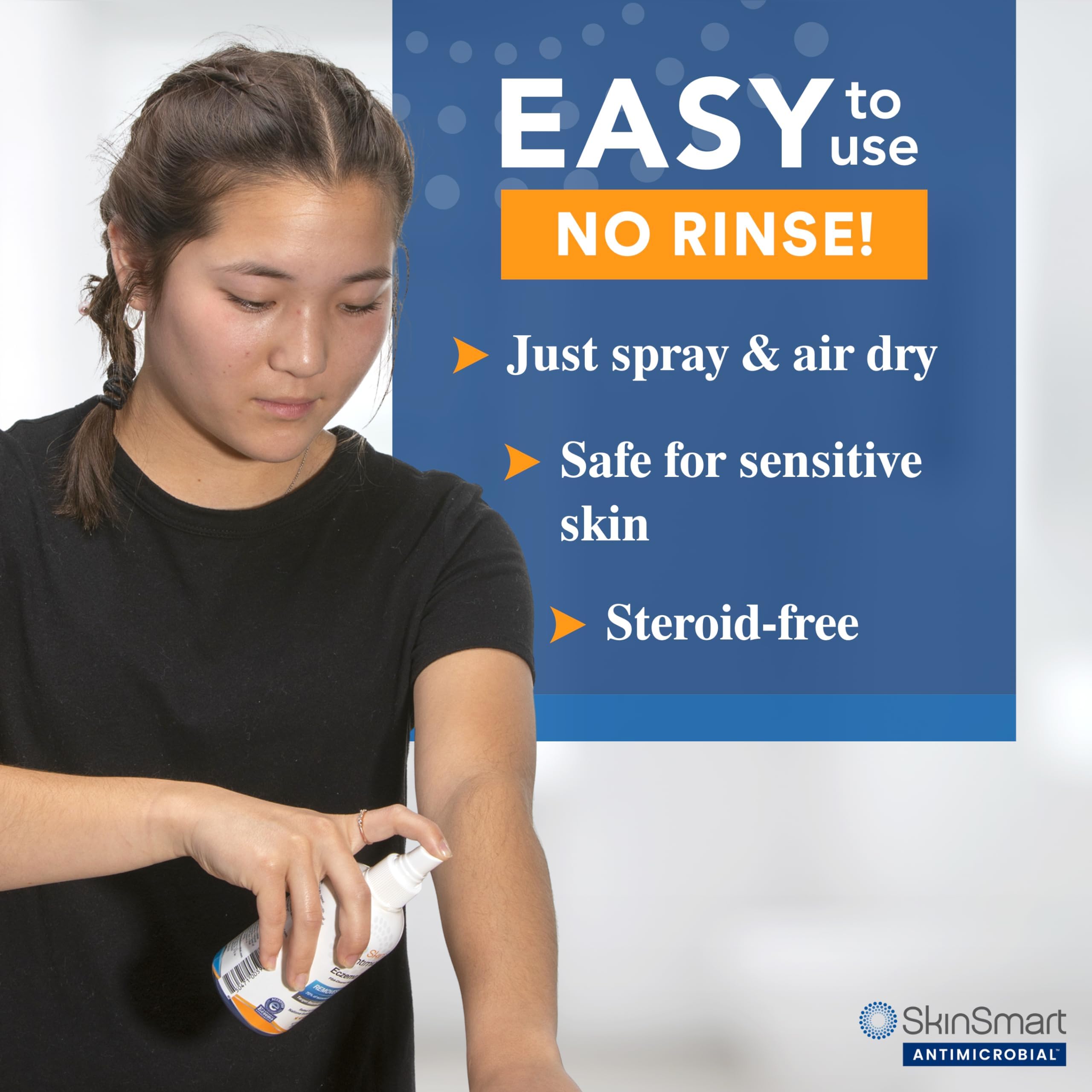 SkinSmart Eczema Therapy, Hypochlorous Antimicrobial Safely Removes Bacteria, so Your Skin Can Heal, Travel Size 2 Ounce Spray (
