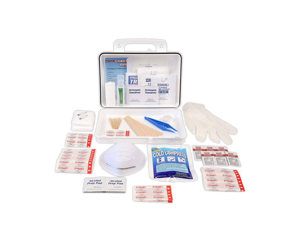 Rapid Care First Aid RC-25MAN-W 25 person 166 Piece ANSI/OSHA Compliant First Aid Kit in Wall Mountable Poly Case