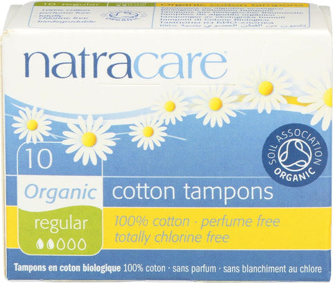 Natracare Tampon Regular Non Applicator, 10 ct