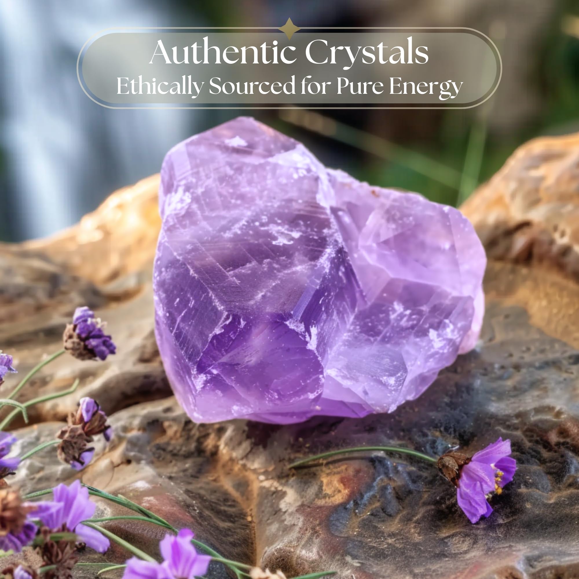 Anima Amethyst Crystal - Large 1.6-2 Deep Purple Natural Raw Amethyst Stone for Peace, Clarity, Sleep & Intuition - Ethically So