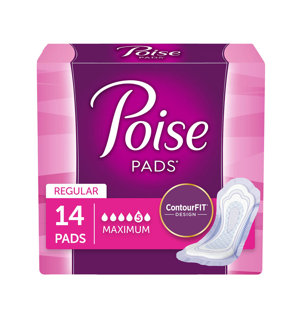 Poise 19568 Maximum Absorbency Pads, Formerly Ultra, Pack of 14