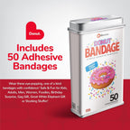 BioSwiss Bandages, Donut Shaped Self Adhesive Bandages, Latex Free Sterile Wound Care, Fun First Aid Kit Supplies for Kids, 50 C