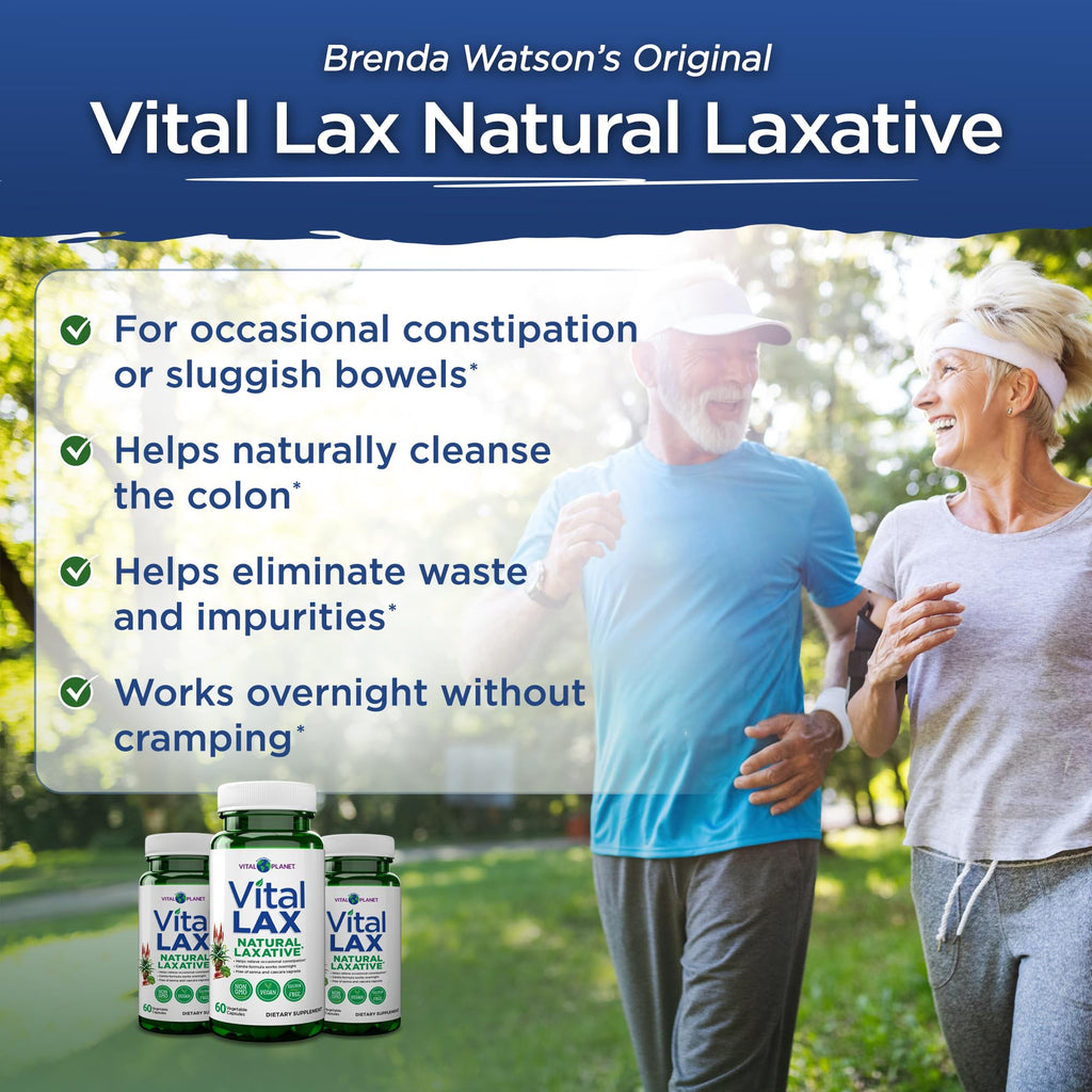 Vital Planet - Vital Lax Natural Laxative Cleanse Supplement for Occasional Constipation, with Magnesium Hydroxide, Slippery Elm
