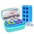 YOUSHARES Insulin Vial Cooler Travel Case - 8 Slots Freezable Ice Brick Organizer for Peptide Vials, GLP-1 Fridge Holder Diabeti