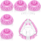 Nuanchu 5 Packs Cpap Mask Liners Cpap Mask Cover Full Face Reusable Soft Cushion Covers Reduce Air Leaks and Blisters(Pink)