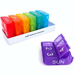 e-Pill 6 Times a Day x 7 Day Weekly Pill Organizer, Vitamin, and Medicine Box - Multicolor