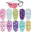 4Pcs Lazy Eye Patch, One Eye Patch For Glasses, Cute Eyepatch Shading Cover Fit Left & Right Eyes, Matching Daily Shading (Rando