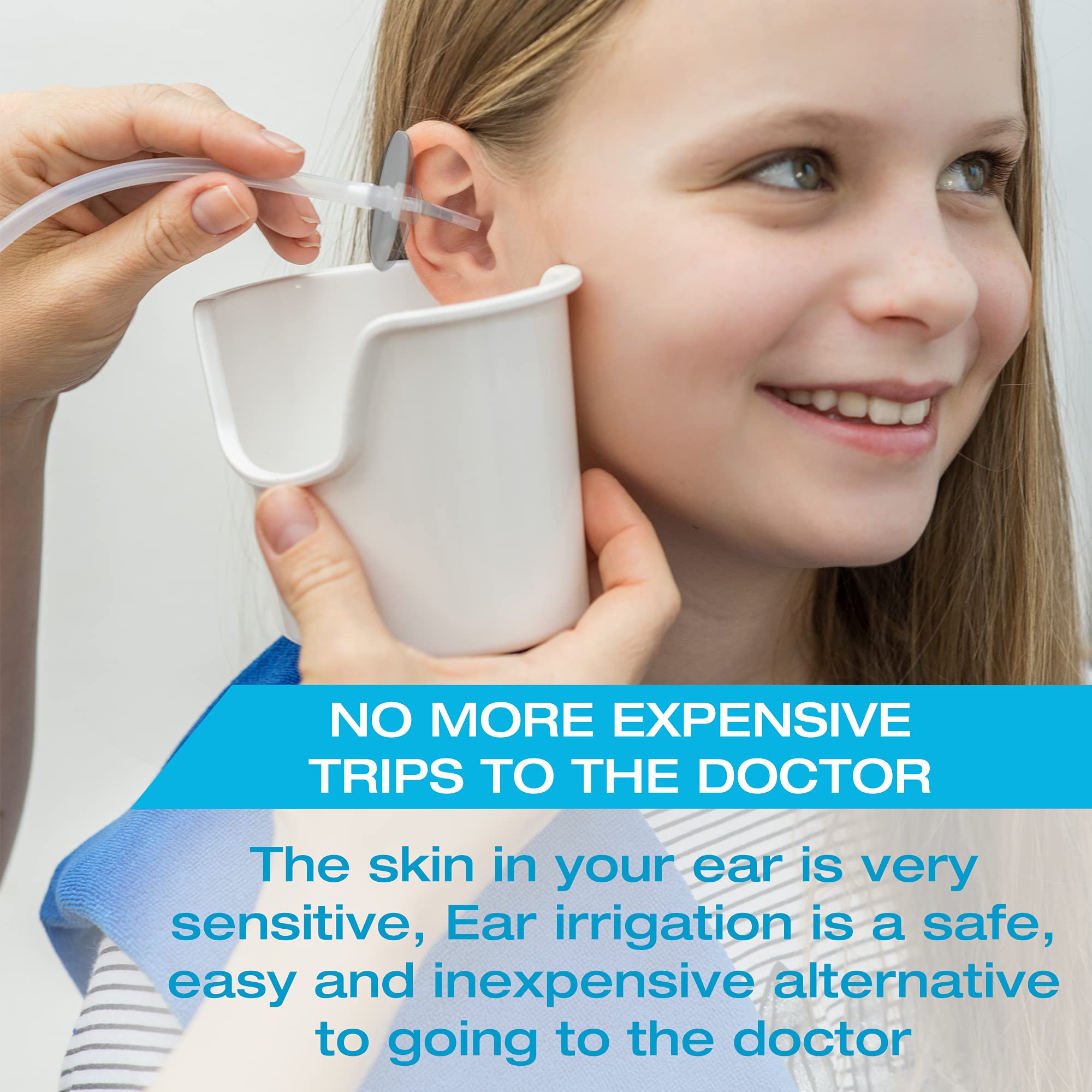Ear Wax Removal Tool by Tilcare - Ear Irrigation Flushing System for Adults & Kids - Perfect Ear Cleaning Kit - Includes Basin,