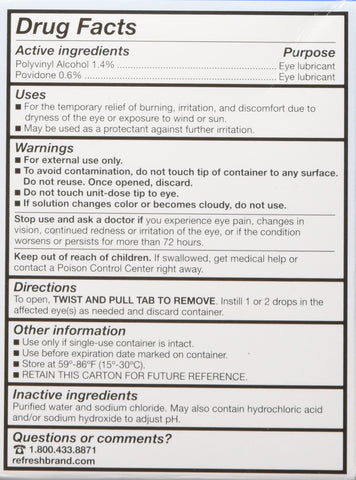 Refresh Eye Drops Individual Dose 30/box