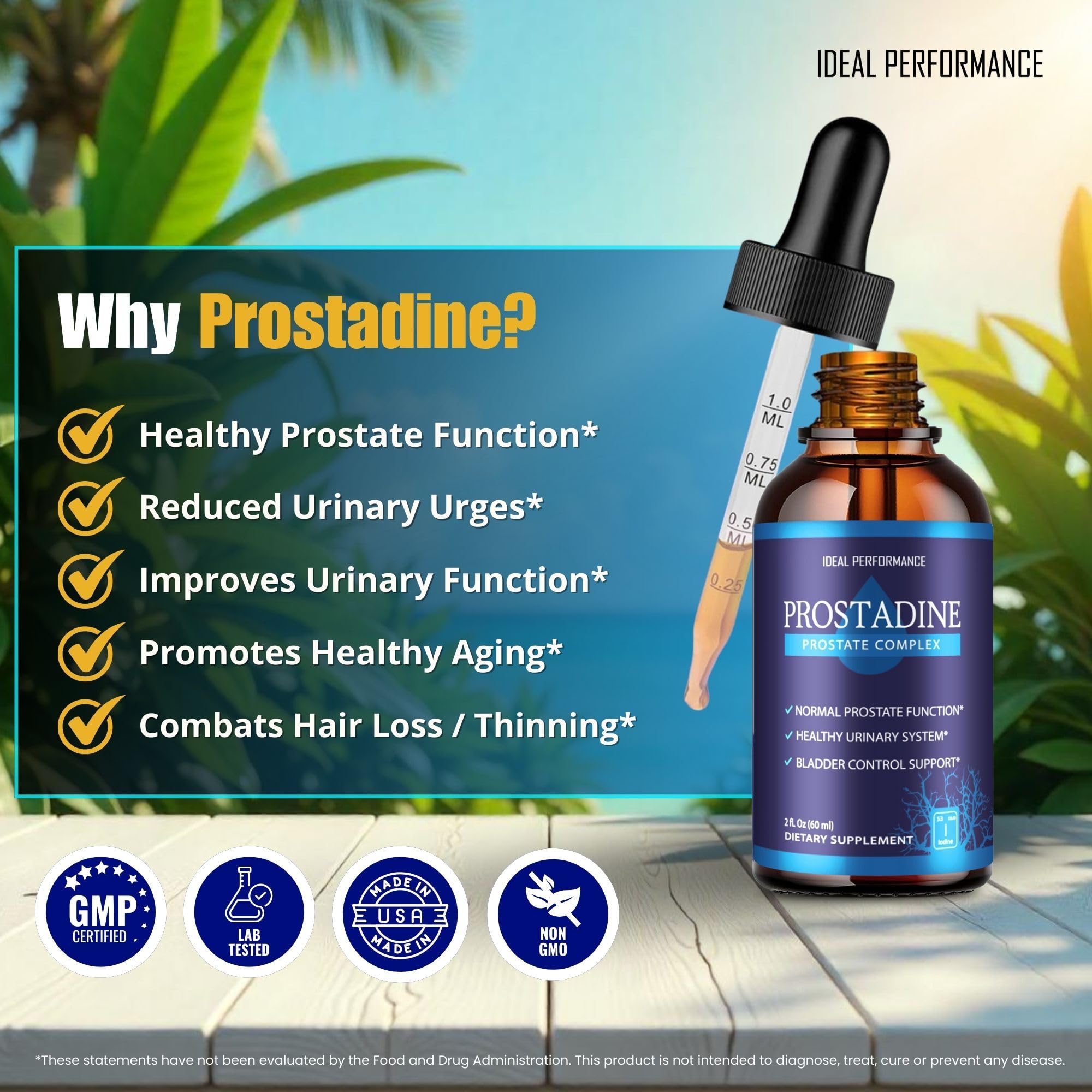 Prostadine Drops for Prostate Health, Bladder Urinating Issues - Prostadine Supplement Liquid Drops - Maximum Strength Supports