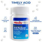 Timely Acid Reducer Famotidine 20mg - Compare to the active ingredient in Maximum Strength Pepcid AC - Acid Reflux Medicine for
