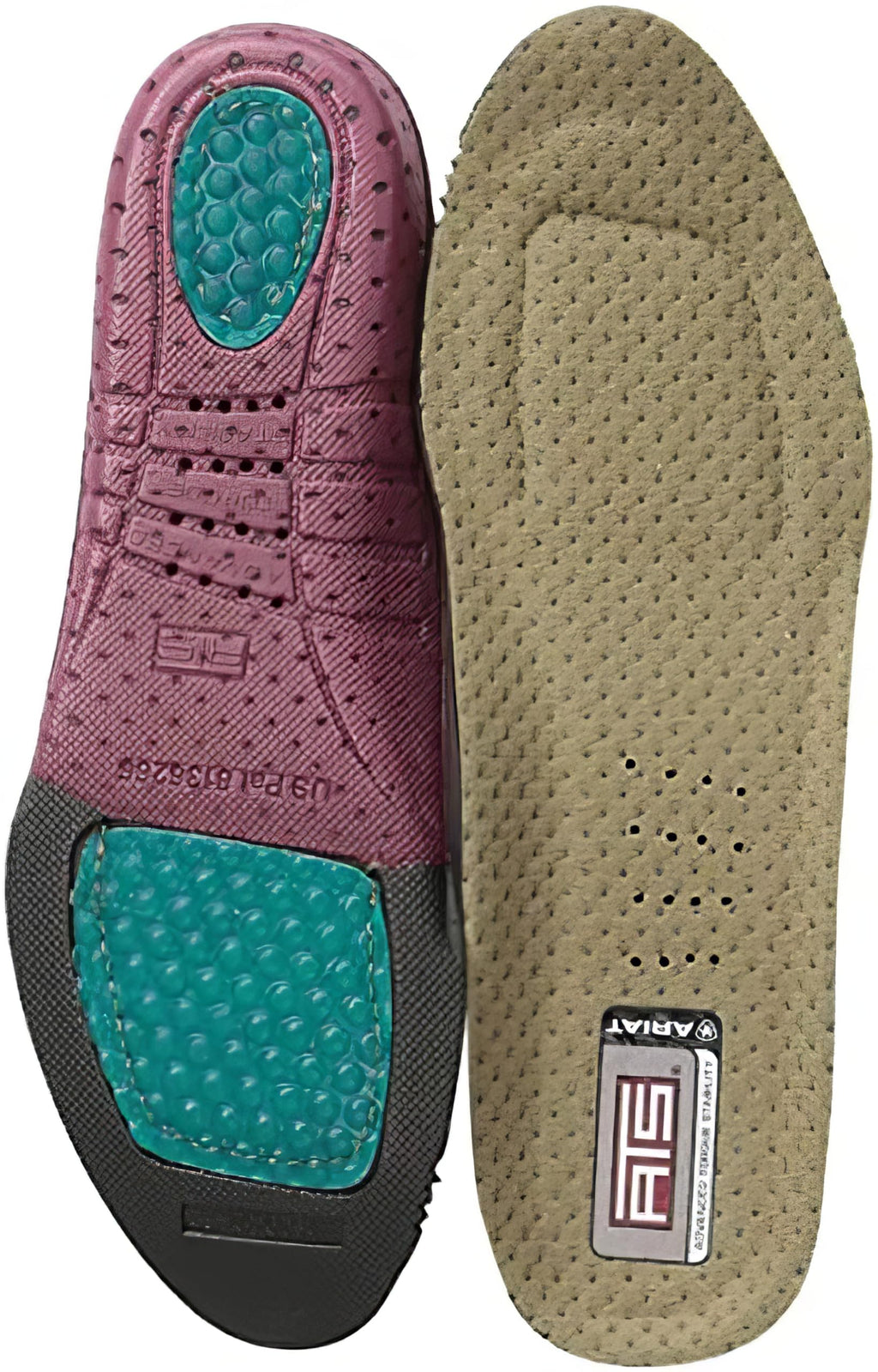 ARIAT Womens ATS Round Toe Insole Footbeds, Multicolored, 10