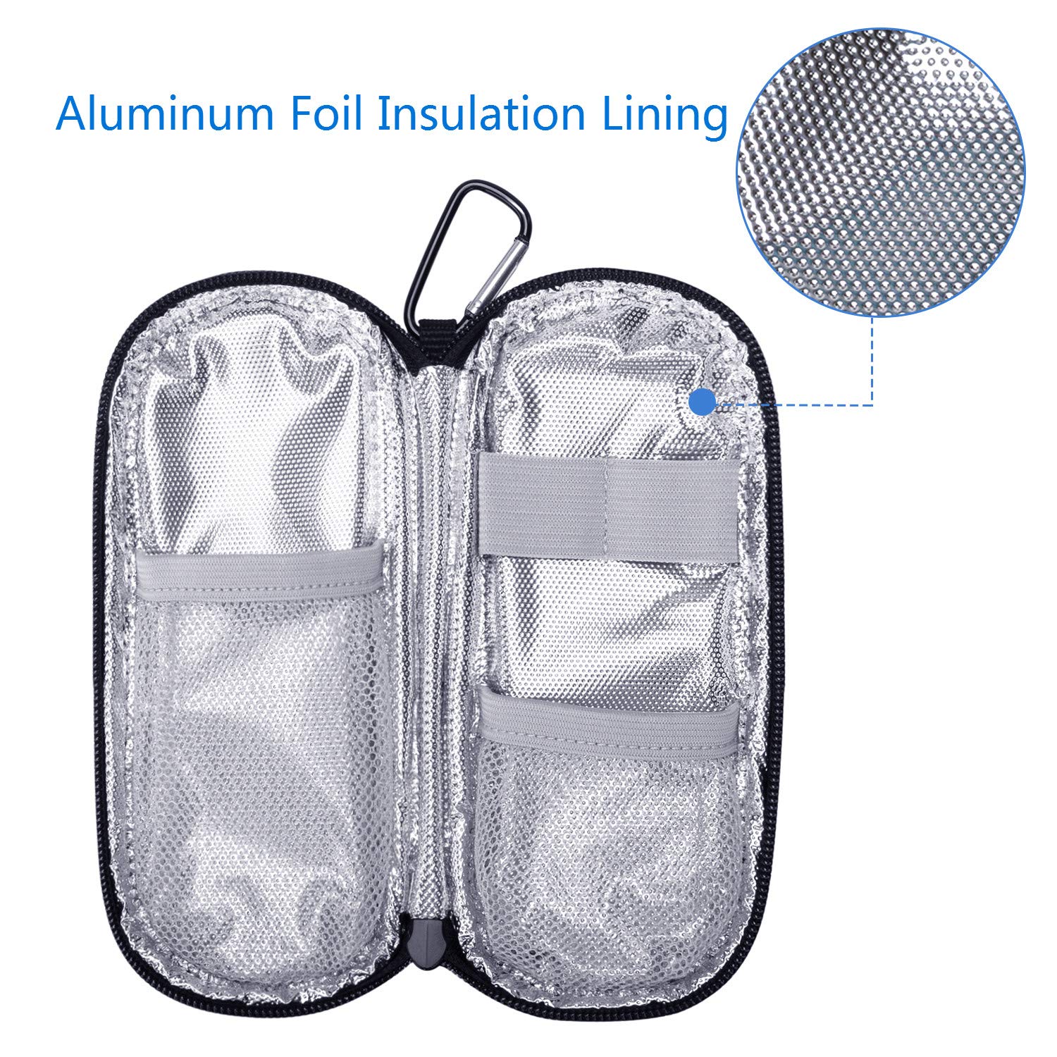 Yarwo Insulin Cooler Travel Case, Diabetic Medication Organizer with 2 TSA Approved Ice Packs for Insulin Pens and Other Diabeti