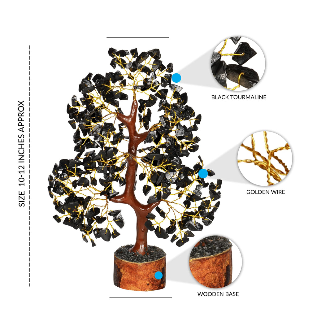 PYOR Black Tourmaline Stone, Crystal Tree, Crystal Tree Feng Shui, Black Tourmaline Crystals, Gem Trees, Positive Stones and Cry