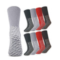 Simlakey 8 Pair Extra Width Hospital Sock for Men with Grip, Winter Non Slip Warm for Diabetic Patient Elderly Nurse(Dark Gray, 