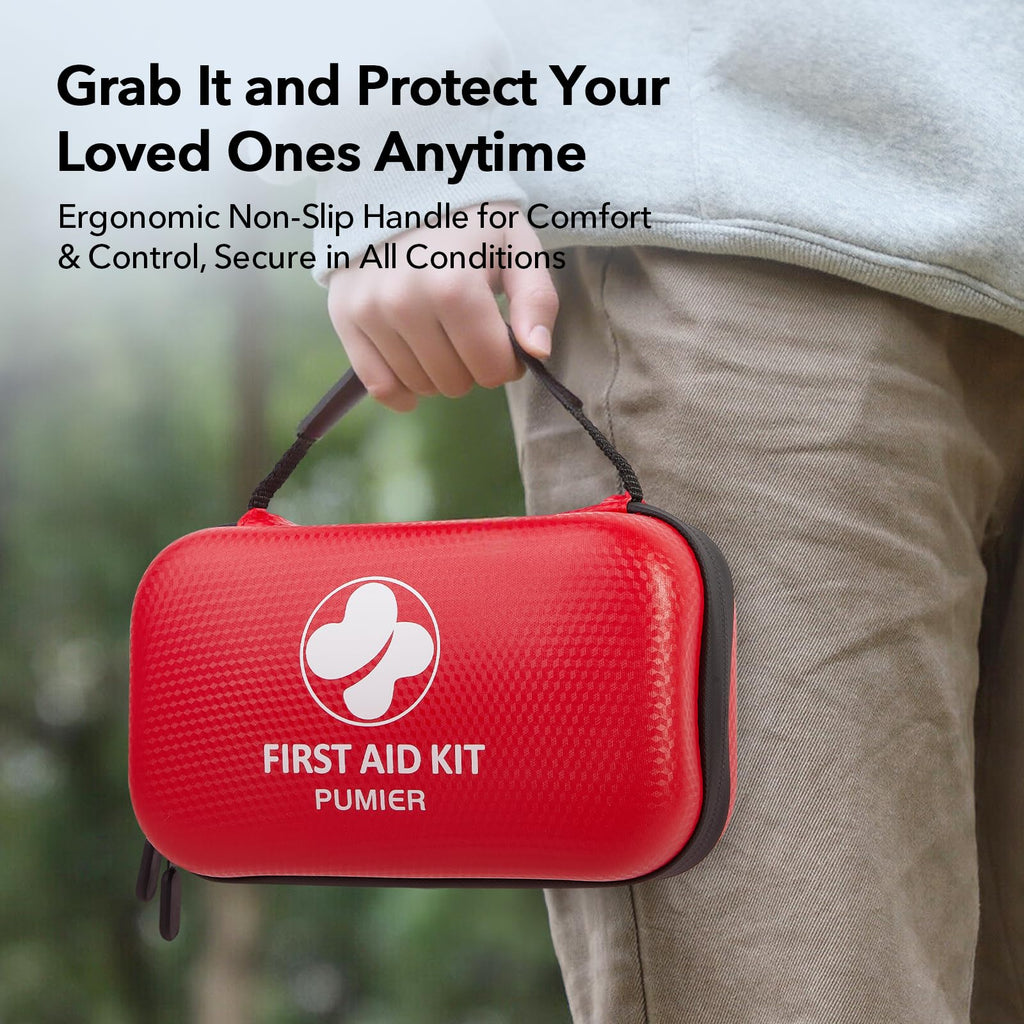 First Aid Kit for Car Home Travel Camping, 350pcs Compact Waterproof Hard Case, Public Emergency Must Have Survival Kits - Perfe