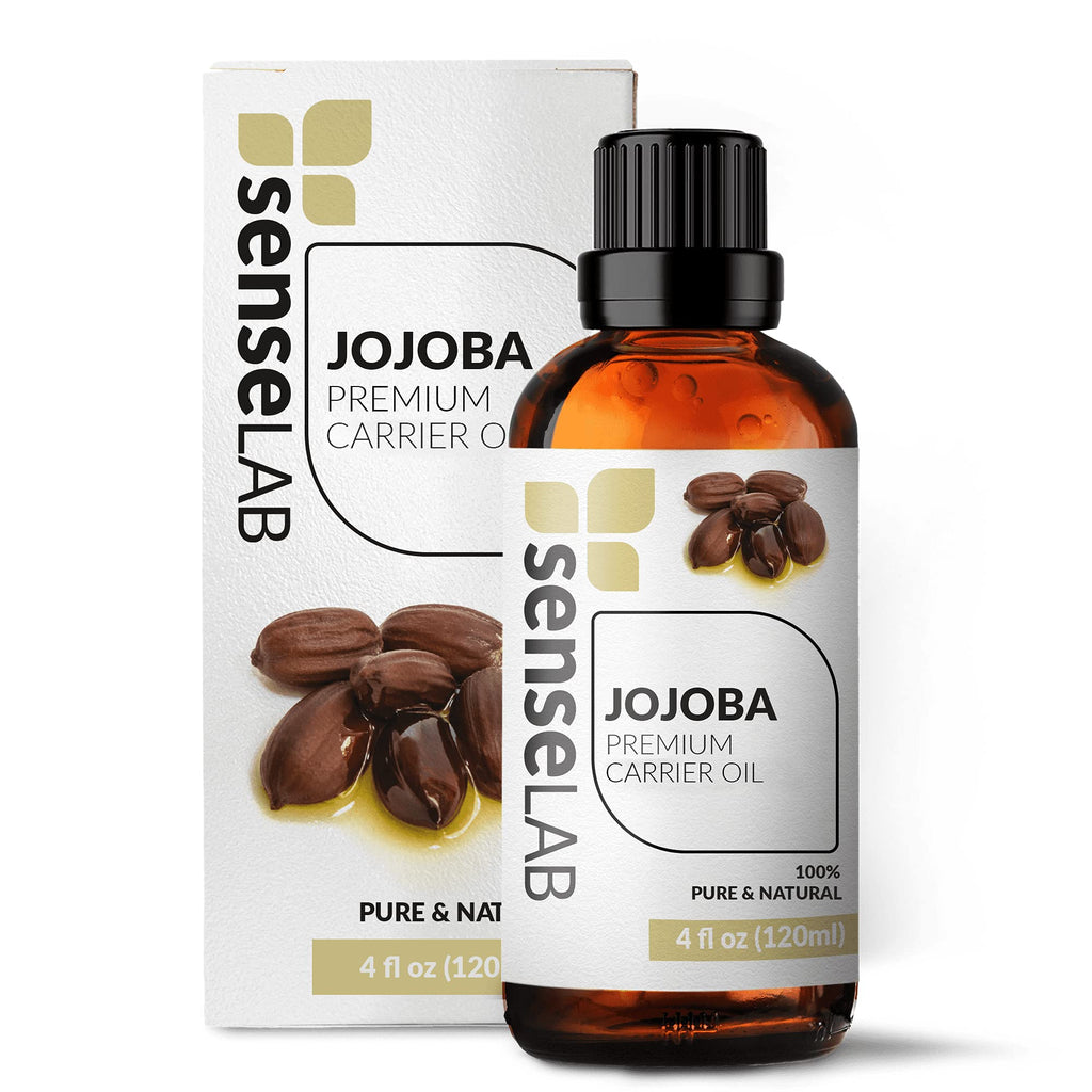 SenseLAB Jojoba Oil Natural - 100% Pure Jojoba Oil - Cold Pressed Jojoba Carrier Oil - Jojoba Oil Natural - Jojoba Oil for Hair 