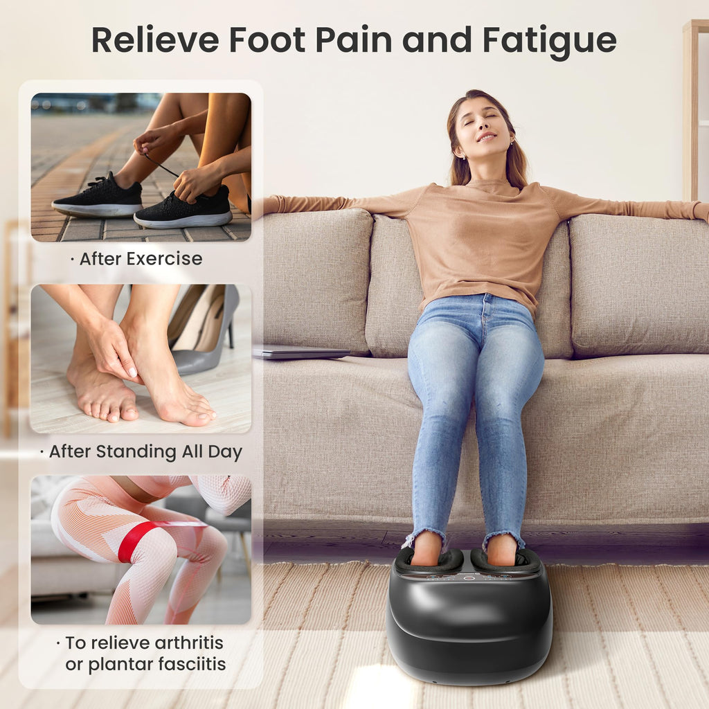 COMFIER Shiatsu Foot Massager with Heat,Feet Massager Machine for Plantar Fasciitis Neuropathy, Gifts for Him/Her, Remote Contro