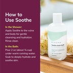 Kindra Soothe Soak - Hydrating Vulva Feminine Wash - pH Balance Intimate Cleanser for Itchy Dry Sensitive Skin - Fragrance-Free,
