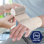 MED PRIDE 3in Elastic Bandage with Velcro Closure - Self Closure Compression Wrap for Knee, Ankle, Wrist - Latex Free (3x180 Inc