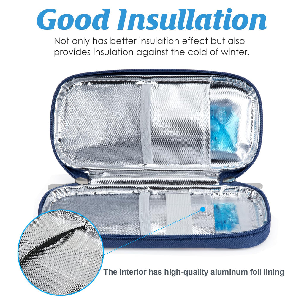 YOUSHARES Insulin Cooler Travel Case TSA Approved Medication Diabetic Supplies Cooler for Travel Refrigerated Medicine Organizer
