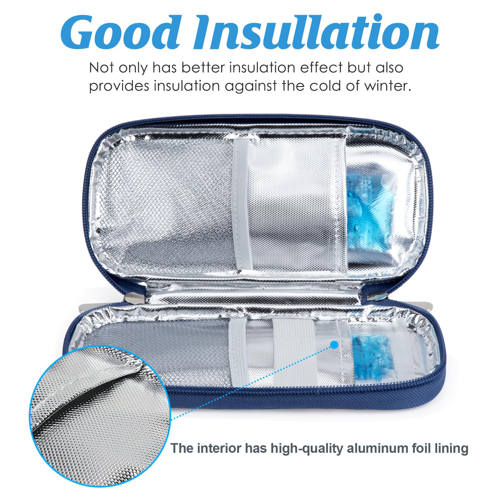 YOUSHARES Insulin Cooler Travel Case TSA Approved Medication Diabetic Supplies Cooler for Travel Refrigerated Medicine Organizer