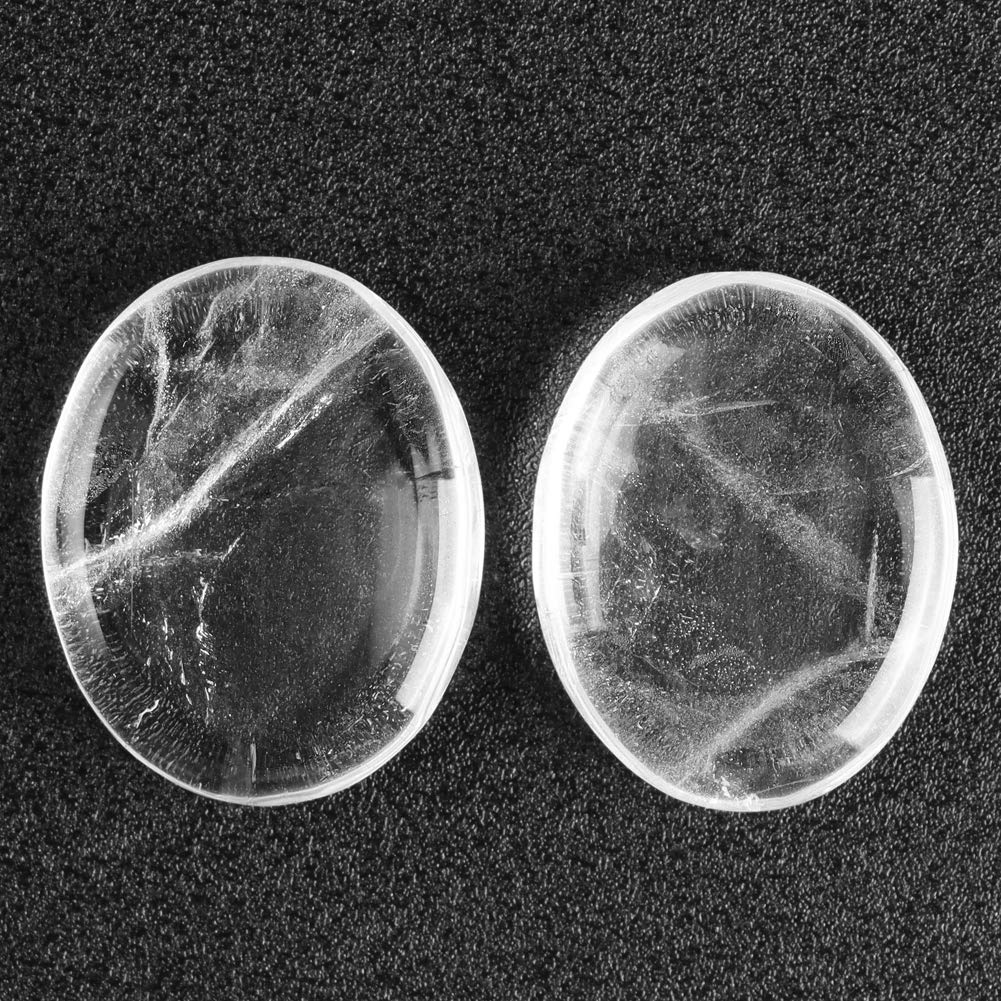 Artistone White Crystal Thumb Worry Stones for Anxiety Polished Oval Gemstone Chakra Rock Clear Quartz Healing Stone Reiki Women