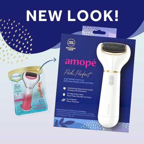 Amop   Pedi Perfect Electric Callus Remover Foot File w/ Diamond Crystals, Pedicure Tool for Feet, Removes Hard & Dead Skin, Fee