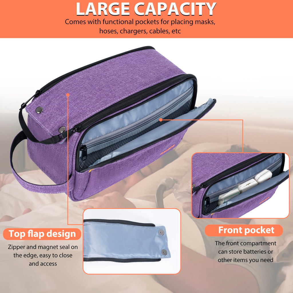 AirMini CPAP Travel Bag for ResMed AirMini Machine amd Accessories, CPAP Supplies Organizer Case, 11.4x4.7x6.3