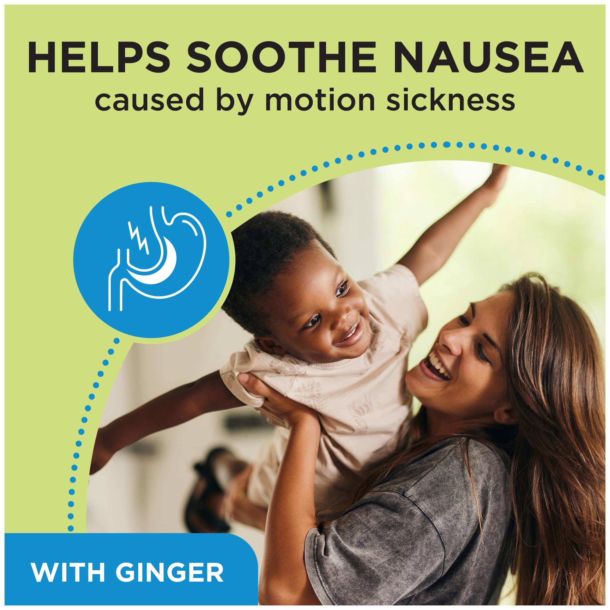 From the Makers of Dramamine, Advanced Herbals, Nausea and Stress Support with Ginger and Ashwagandha, Tropical Fruit and Ginger