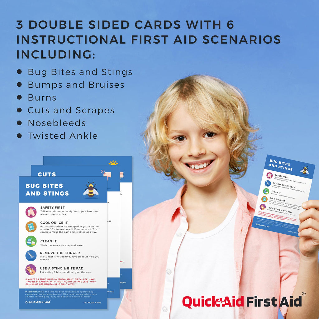 Kids First Aid Kit for Home/Business, Mini Travel First Aid Kit | HSA/FSA Eligible Emergency Kit | Small First Aid Kit for Car |