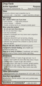 4Way Fast Acting Nasal Spray for Adults and Children 12+, Sinus Congestion Relief and Nasal Congestion Relief Nasal Spray - 1 Fl