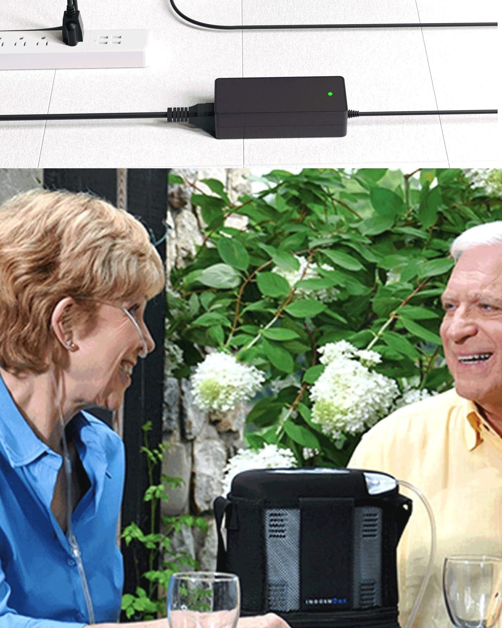 VHBW Charger Replacement for Inogen One G1 G2 G3 G4 G5 ADP-120RH BA-301 BA-302 BA-303 Concentrator, 120W 9.8Ft Long Power Supply