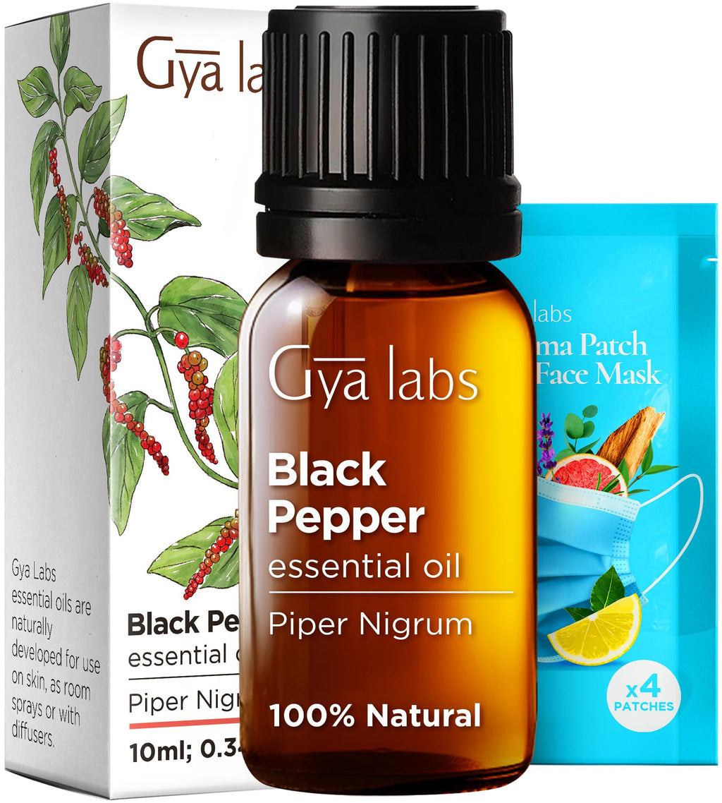 Gya Labs Black Pepper Essential Oil for Comfort & Candle Making Scent - Black Pepper Oil Essential Oils for a Soothing Aromatic 