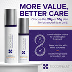 Advanced Scar Treatment with Silishield & SPF 30 50g - Made in the USA, Fast-Drying, Water-Resistant Silicone Scar Gel - Surgeon