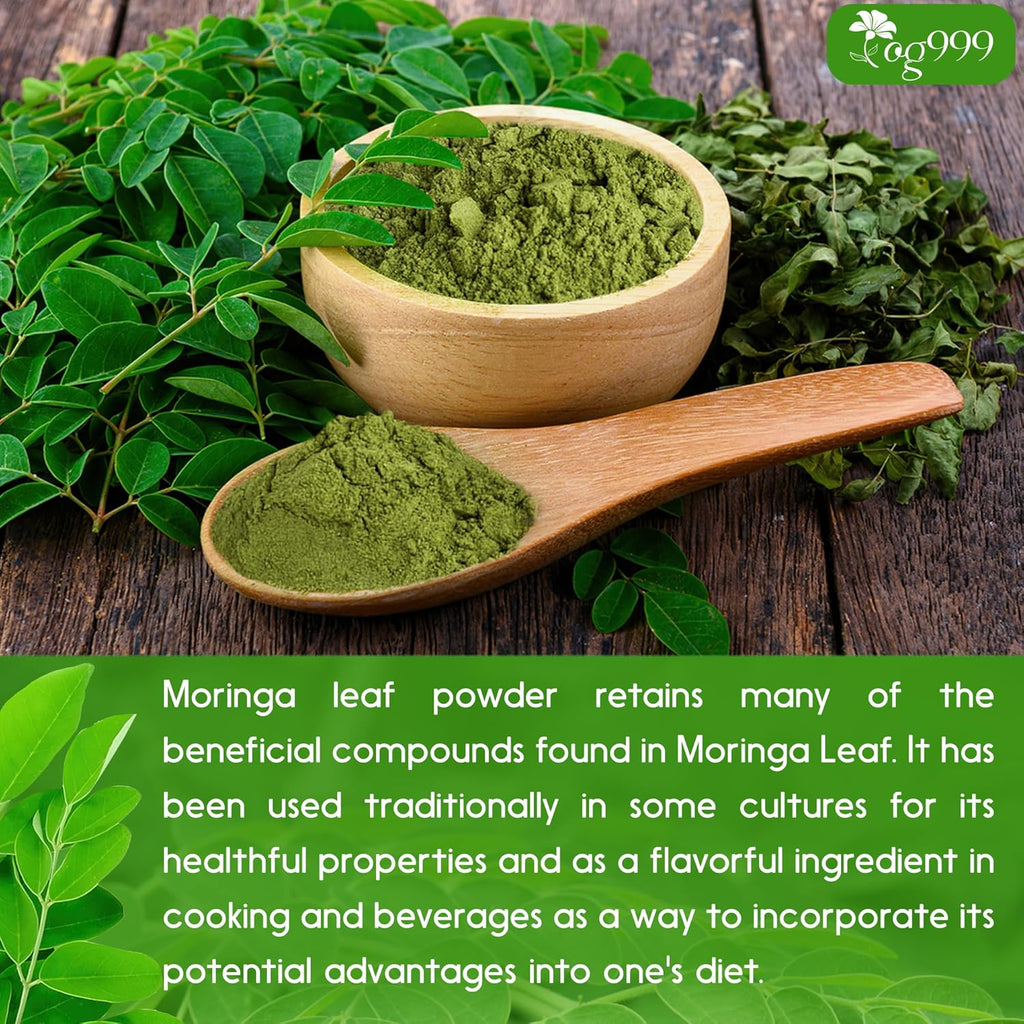 Premium Moringa Leaf Powder, 100% Natural and Pure from Moringa Leaves, No Additives, No Gluten, No Sugar, Vegan