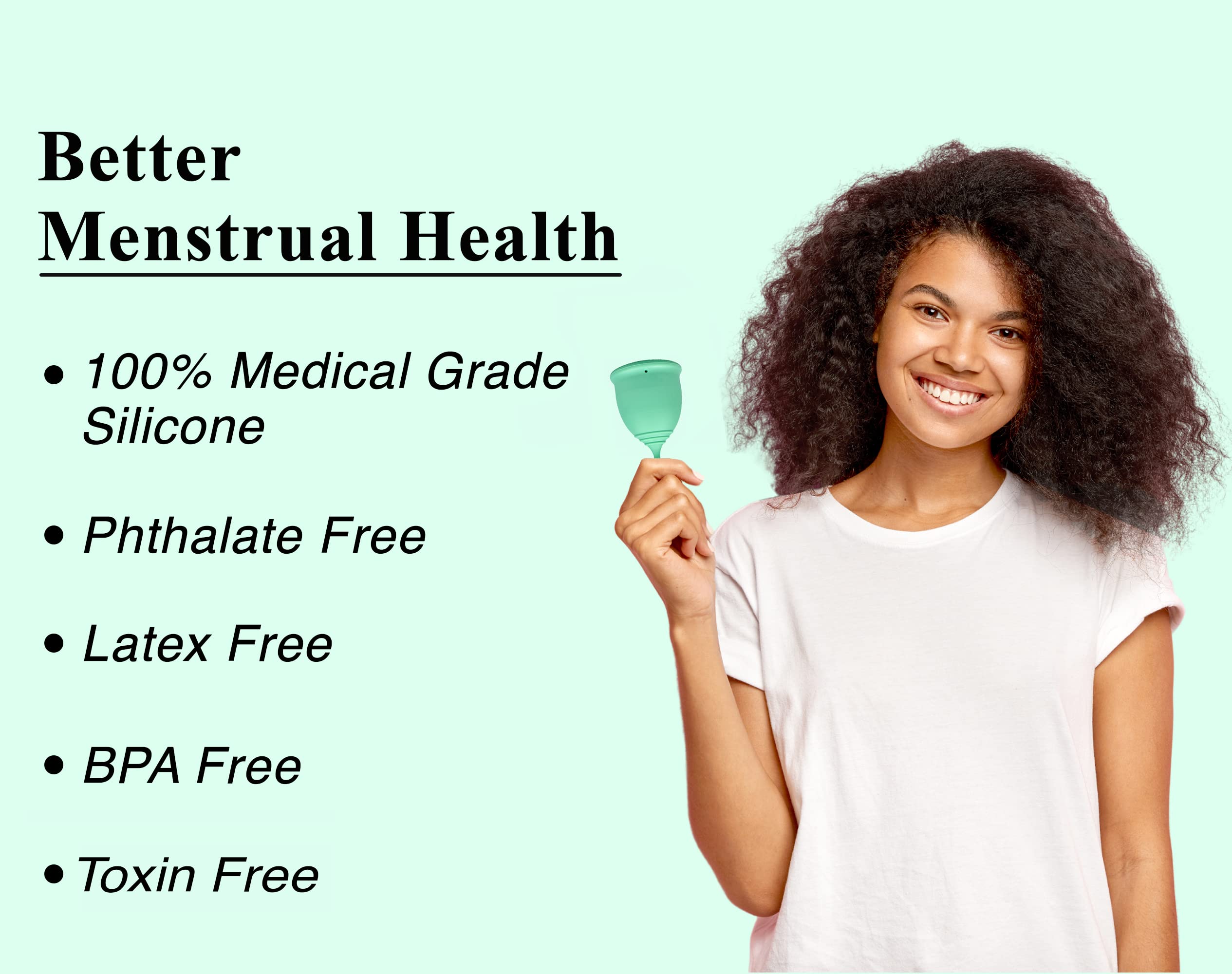 SHORDY Reusable Menstrual Cup (Small) Set of 2 with Mini Box, 100% Soft Silicone, Coupe Menstruelle, Safe Period Cup, Light Flow