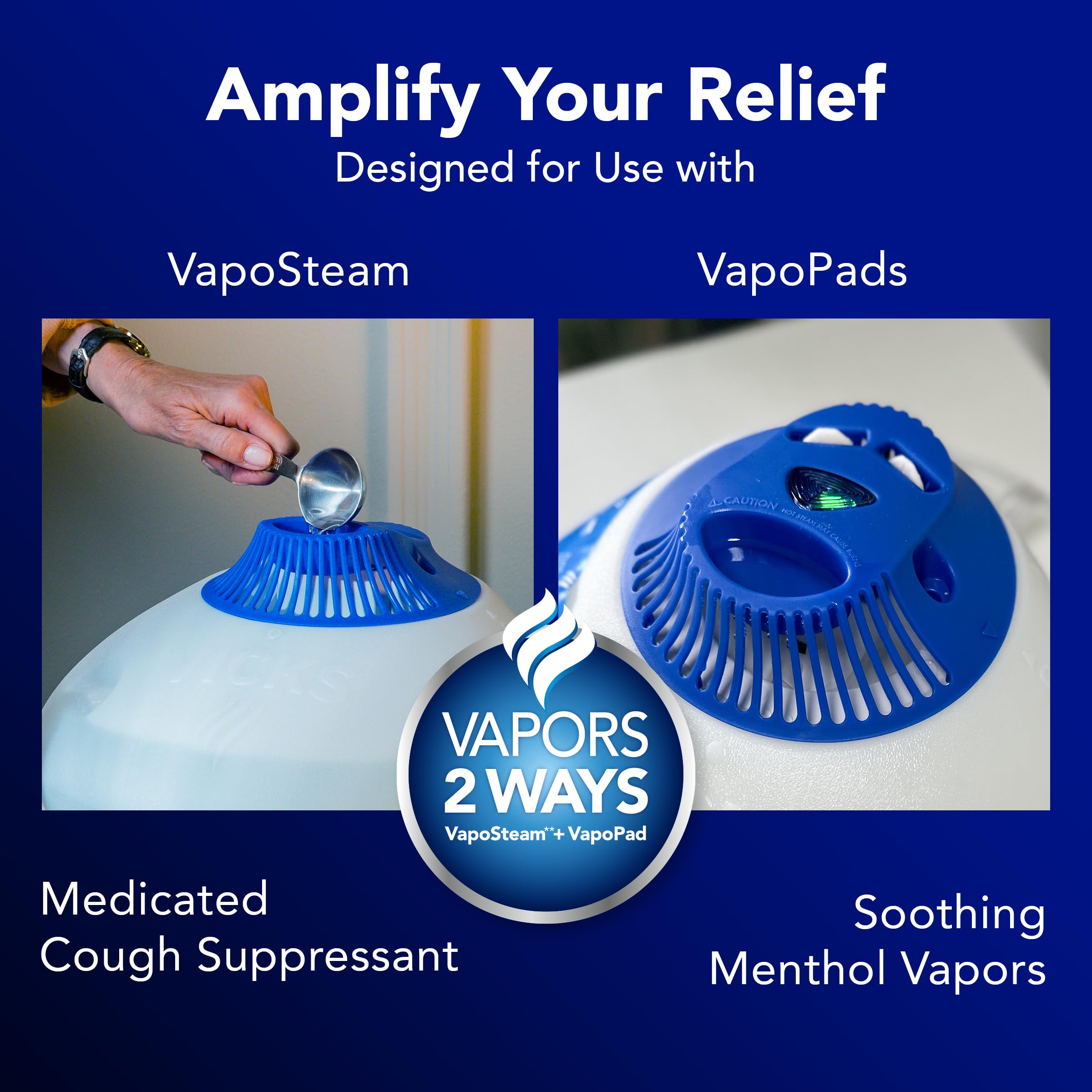 Vicks Warm Steam Vaporizer, Small to Medium Rooms, 1.5 Gallon Tank - Warm Mist Humidifier for Baby and Kids Rooms with Night Lig