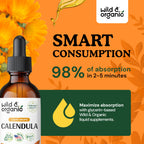Wild & Organic Calendula Tincture - Alcohol-Free Calendula Extract Drops for Immune Support - Liquid Flowers Supplement - Vegan,
