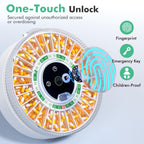 Windtrace Bluetooth Automatic Pill Dispenser for Elderly with Alarm, Smart Pill Dispenser with 31-Slot, Fingerprint& Mechanical