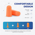 ATERET Earplugs 200 Pairs I 32db Noise Cancelling Soft Disposable Ear Plugs I Safety Hearing Protection for Travel Concert Hunti