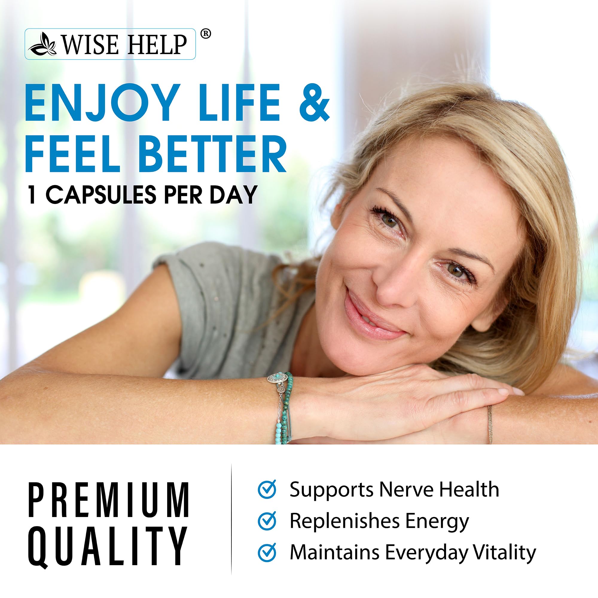 Neuropathy Support Natural Nerve Discomfort Relief - Made in USA - Nerve Antioxidant for Trigeminal Neuralgia, Diabetic & Periph