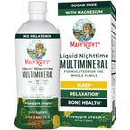 MaryRuth's Liquid Nighttime Multimineral Sleep Supplement | Sugar Free | Calm Magnesium Citrate | NO Melatonin | Calcium Magnesi