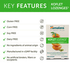 Himalaya Koflet Lozenges, Orange Cardamom Flavor, Natural Herbal Cough Drop for Warming Relief and Soothing Throat Comfort, 130