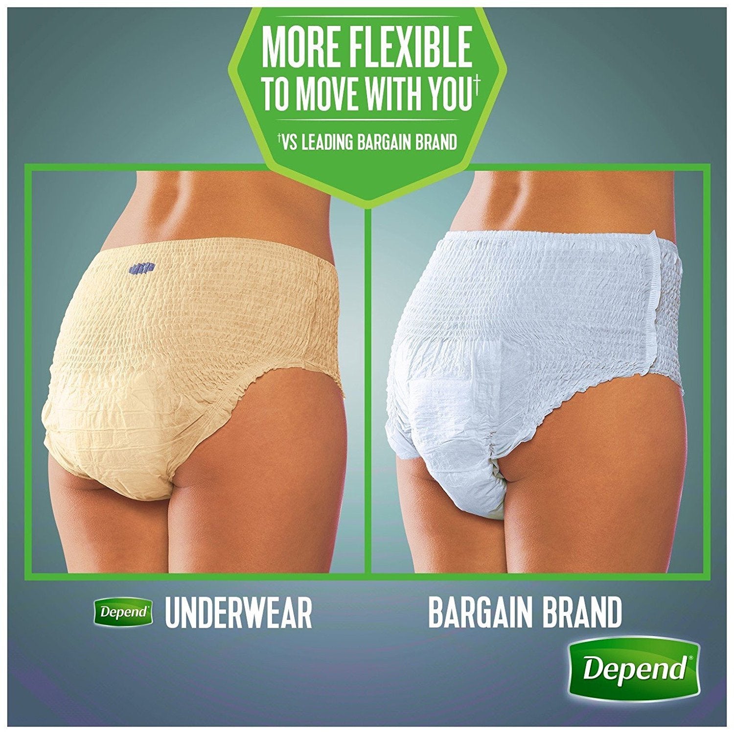 Depend FIT-FLEX Incontinence Underwear for Women, Disposable, Maximum Absorbency, Large, Blush, 52 Count (2 Packs of 26) (Packag