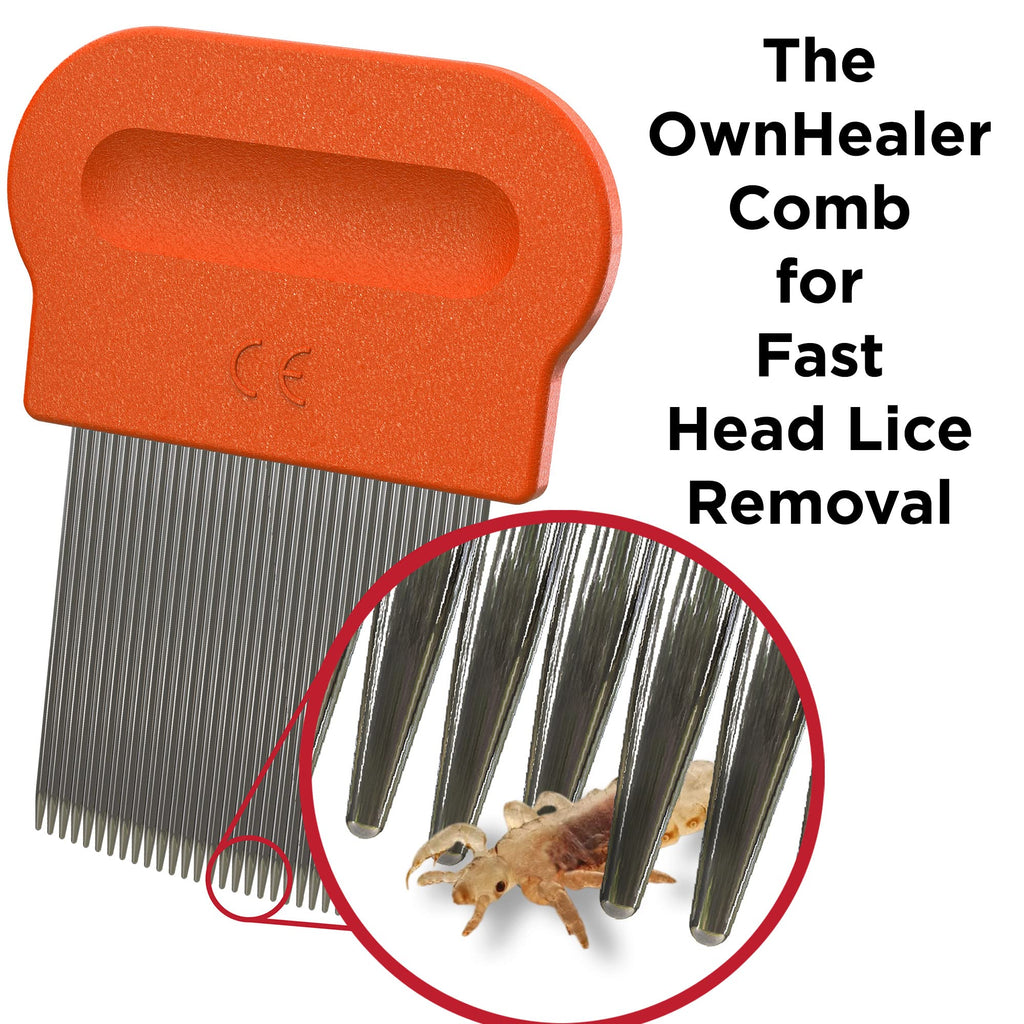 OWNHEALER Professional Lice Comb Kit - for Lice, Nits, and Dandruff Removal. Quick Results for Head Lice Treatment - Suitable fo