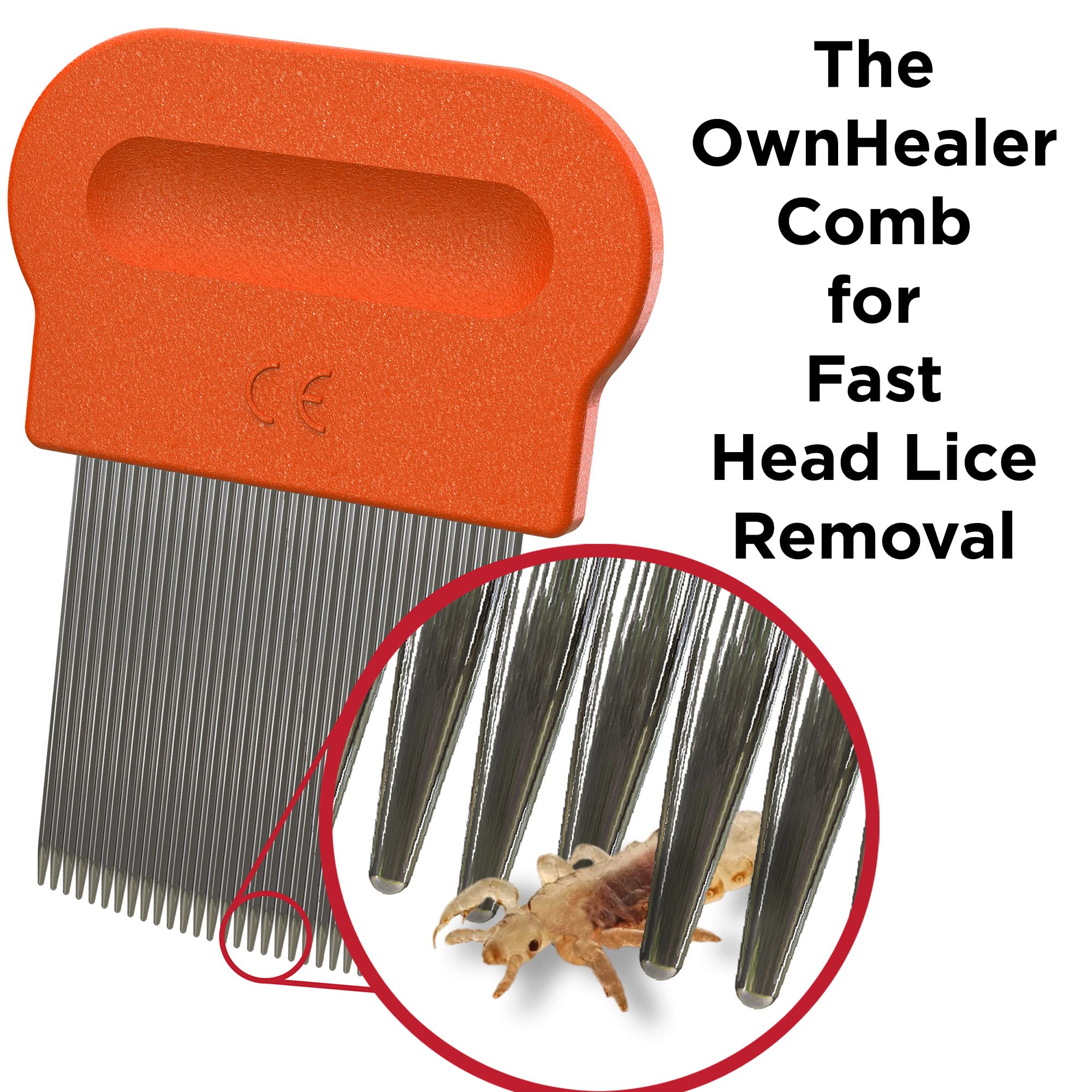 OWNHEALER Professional Lice Comb Kit - for Lice, Nits, and Dandruff Removal. Quick Results for Head Lice Treatment - Suitable fo